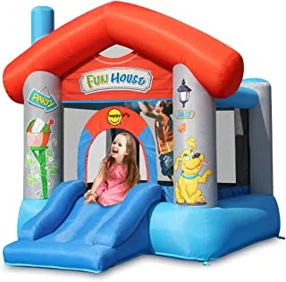 Happy Hop Bouncy House Fun Toy with Sliding for Kids (280 x 230 x 215CM) - Indoor&Outdoor Activity - For Ages 3+ Years Multicolour