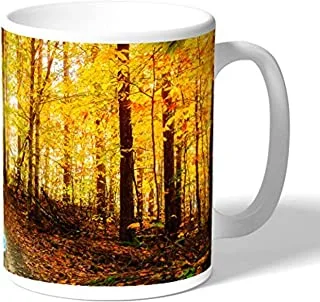 autumn leaves Coffee Mug by Decalac, White - 19039