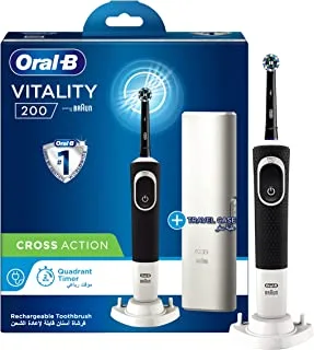 Oral-B Vitality 200 Cross Action Electric Toothbrush With Travel Case, Black