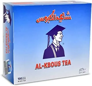 Al Kbous Black Tea Bags, Pack of 100 Bags