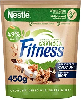 Nestle Fitness Granola With Quinoa Almonds & Chocolate Breakfast Cereal, Made with Whole Grain, 450g