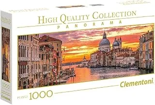 Clementoni Panorama Puzzle The Grand Canal Venice 1000 Pieces (98 x 33 cm), Suitable for Home Decor, Adults Puzzle from 14 Years