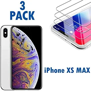 [3 عبوات] واقي شاشة iPhone Xs MAX ، واقي شاشة زجاجي مقوى Apple iPhone XSMAX ، [6.5 بوصة] (3 عبوات)