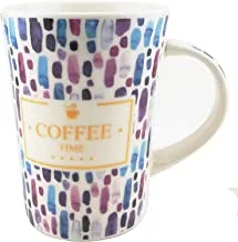 Shallow Porcelain Tea/Coffee Mug, Multi-Colour, 550 g, BD-MUG-53(D3)