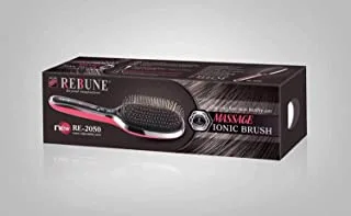 REBUNE RE-2050 Electric Massage Ionic Hair Brush, PINK, MEDIUM