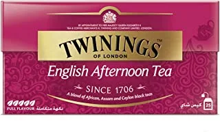 شاي الظهيرة الإنجليزي Twinings ، 25 كيس شاي - عبوة من 1