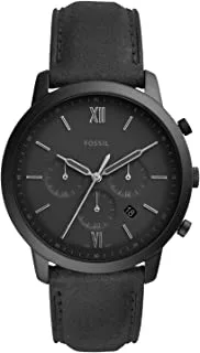 Fossil Men's Neutra Chronograph, Black-Tone Stainless Steel Watch, FS5503