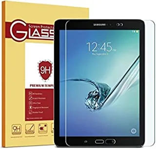 واقي شاشة Samsung Galaxy Tab S3 9.7 ، [صلابة 9H] [شفاف كريستالي] [مقاوم للخدش] [تركيب بدون فقاعات] واقي شاشة زجاجي مقوى ممتاز