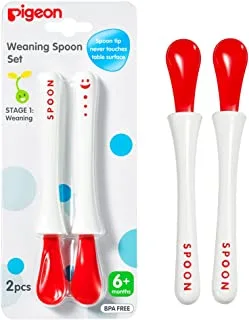 Pigeon Weaning Spoon Set Stage 1, 2 Pieces