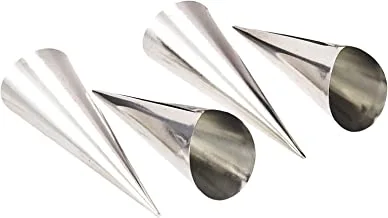Prestige Stainless Steel 4 pc Cream Horns | Dishwasher Safe-PR8068-Silver