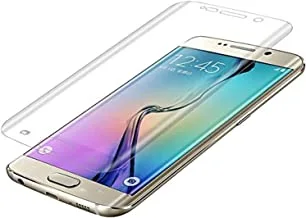 شاشة زجاجية كاملة ثلاثية الأبعاد لهاتف Samsung Galaxy S6 Edge Plus (شفاف)