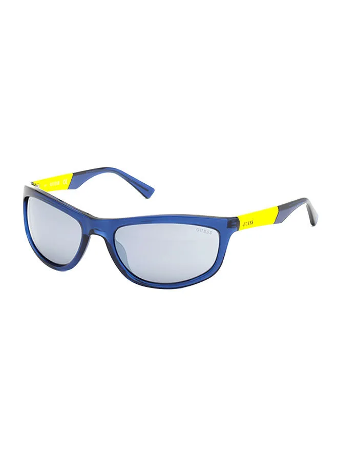 نظارة شمسية رياضية GUESS للرجال للحماية من الأشعة فوق البنفسجية - مقاس العدسة: 62 ملم