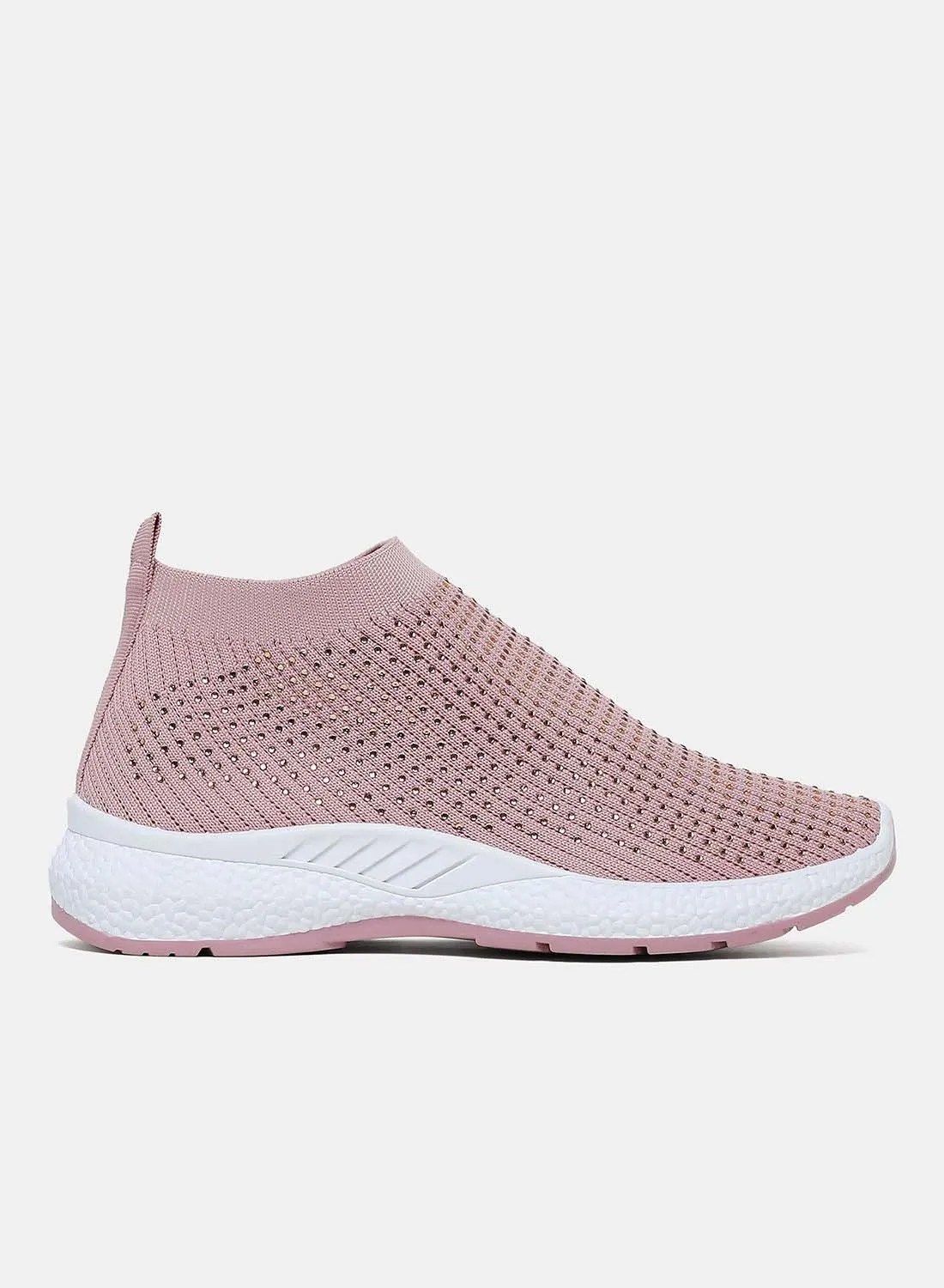 Athletiq Casual High Top Sneakers Light Pink