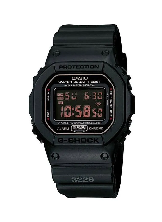 G-SHOCK Men's Round Shape Resin Band Digital Wrist Watch - Black - DW-5600MS-1DR 