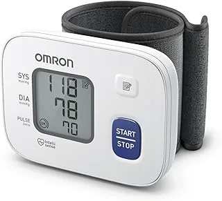 Omron Wrist Blood Pressure Monitor Rs2 - Automatic, White