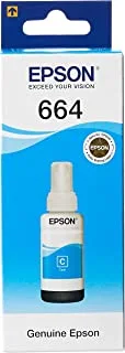 Epson T6642 Ecotank Ink Bottle, Cyan Ink For Printer Refill, 70Ml