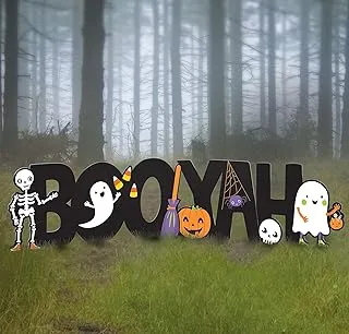 Amscan Halloween Boo‑Yah! Yd Signs, One Size, 190665