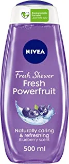 Nivea Shower Gel Body Wash, Fresh Powerfruit Antioxidants Blueberry Scent, 500ml