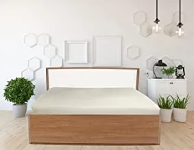 شرشف سرير مزدوج مناسب للفنادق 1 قطعة ، 100٪ قطن 250Tc ساتين مصبوغ ، الحجم: 150x200 + 30 سم ، حجر