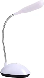 Lawazim Extendable Mini Desk Lamp-White- Portable Flexible Adjustable Arm Compact Battery Eye-caring LED Table Lamp for Reading Study Task Kids Children in Dorm Room Home Office Bedside on Nightstands