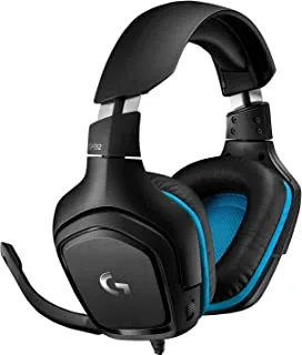 Logitech G432 Wired Gaming Headset, 7.1 Surround Sound, Dts Headphone:X 2.0, 50 Mm Audio Drivers, Usb And 3.5 Mm Audio Jack, Flip-To-Mute Mic, Lightweight, Pc/Mac/Xbox One/Ps4/Nintendo Switch - Black