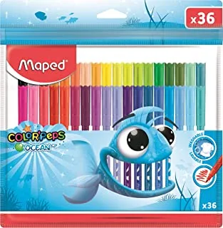 Pack Of 36 Ocean Felt Tip Color Pen Multicolour