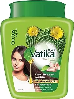 Vatika Naturals Hair Fall Control Hammam Zaith Hot Oil Treatment Cream 500g | Hair Mask with Natural Extracts of Cactus & Garlic | Undo 5 Days of Damage