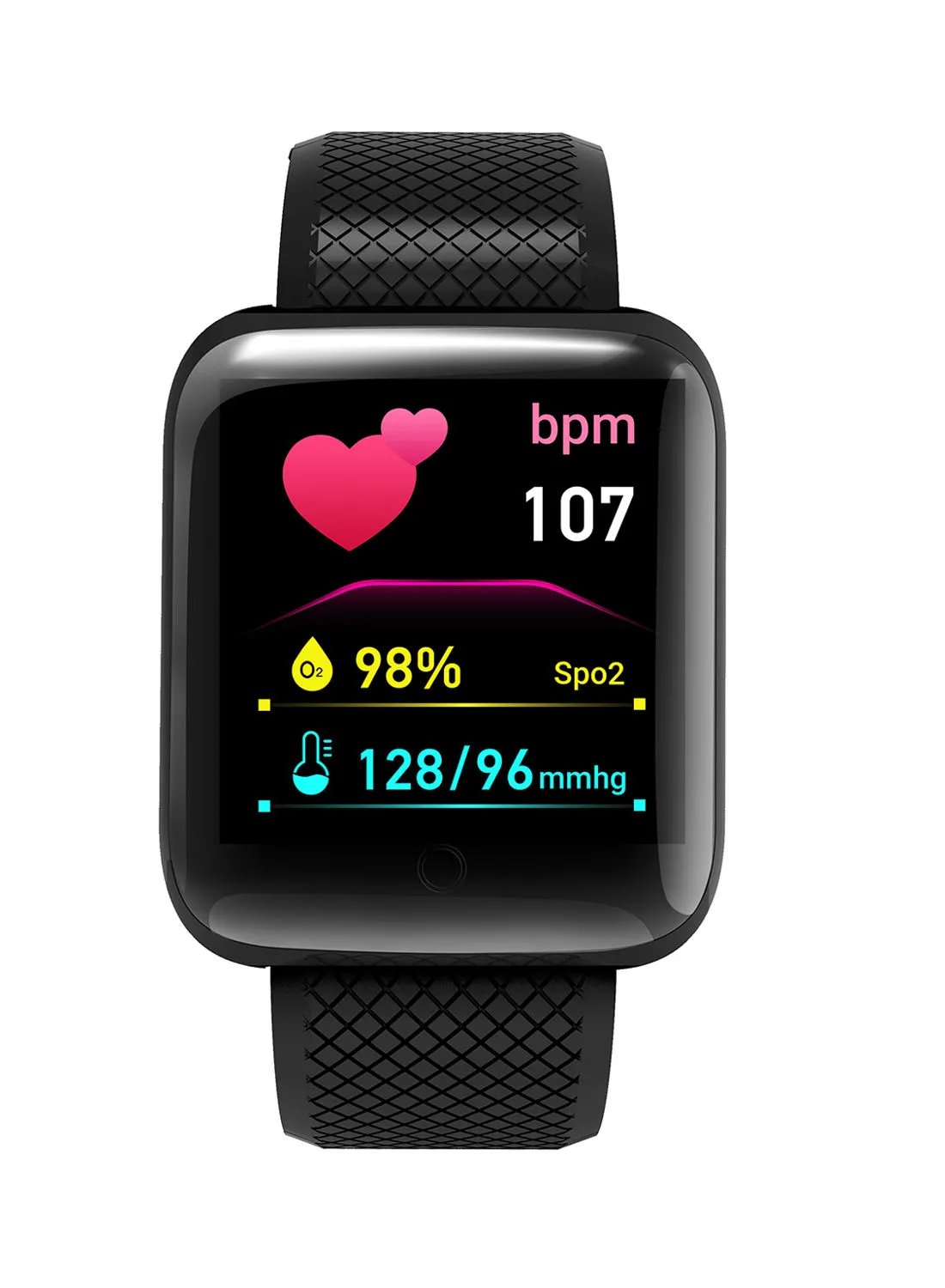 FitPro Fitness Tracker Smart Watch Black 