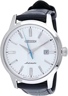 Citizen Mens Mechanical Watch Analog Display And Leather Strap