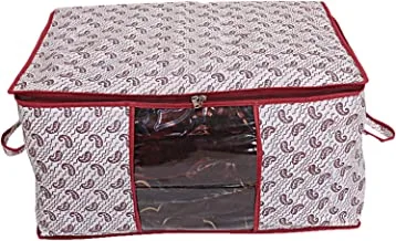 Kuber Industries Storage Bag For Comforters, blankets|Clothes Organizer|Foldable Blanket Storage|Underbed Storage Bag (Maroon)