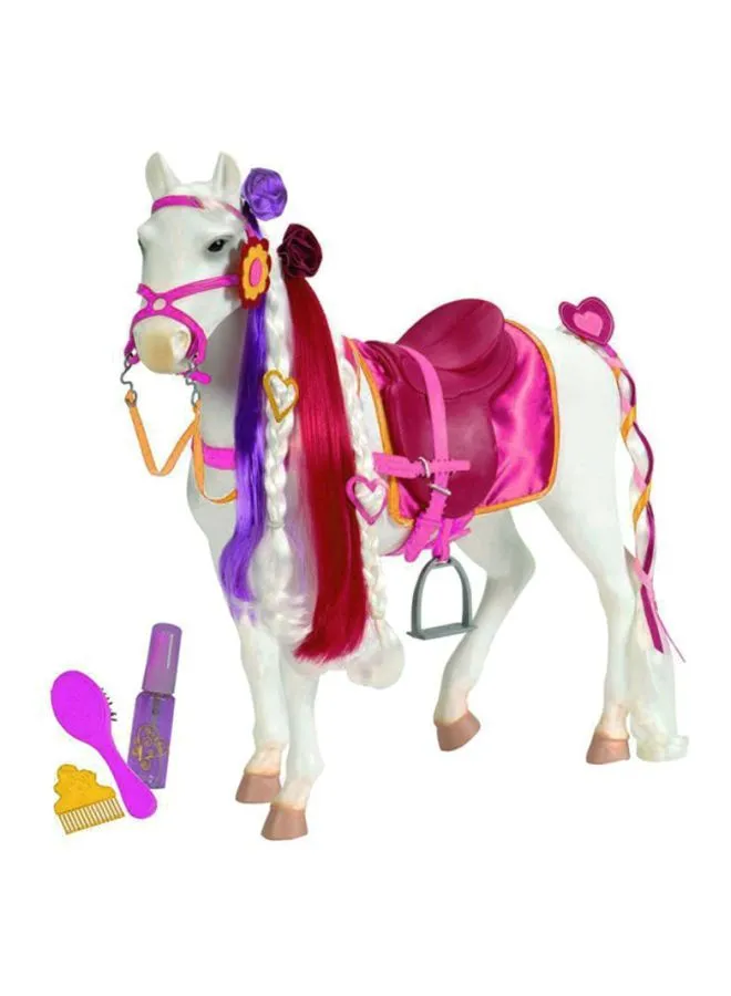 حصان لعب الشعر كاماريلو من جيلنا - هذه اللعبة مقاس 20 بوصة عبارة عن حصان أنيق واحد BOGBD38003Z ، العمر 3 سنوات فما فوق 58.42x15.24x52.07 سم