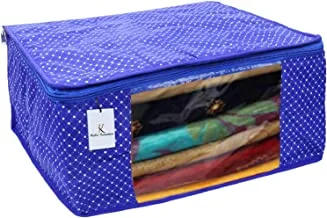 Kuber Industries Clothes Storage Bags|Garment Bag Zipper Closer|Wardrobe Organizer|Travel Srorage Bag (BLUE)