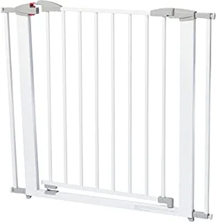 Clippasafe Child Safety Indoor/Outdoor Swing Shut Extendable Gate, 73-96Cm - Metal (White)