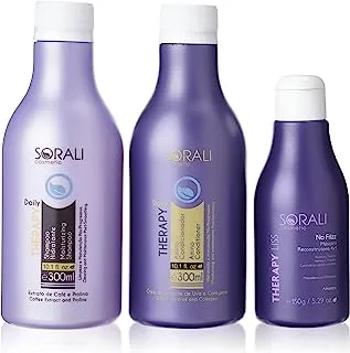 Sorali Protein Therapy Liss 3-In-1 Kit (Therapy Liss 150Ml, Shampoo Hidratante Daily Therapy 300Ml, Amino Conditioner Daily Therapy 300Ml)