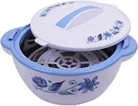 Kuber Industries Insulated Inner Stainless Steel Casserole|Serving Bowl|Dishwasher Safe|BPA Free|1500 Ml (Blue)