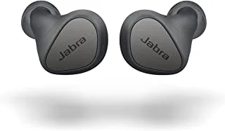 سماعات أذن جابرا إليت 3 اللاسلكية بتقنية البلوتوث - عزل الضوضاء سماعات لاسلكية حقيقية مع 4 ميكروفونات مدمجة للمكالمات الواضحة ، الوضع الأحادي و Alexa المدمج (Android فقط) - رمادي داكن