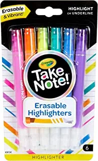 6 ct. Take Note! Erasable Highlighters