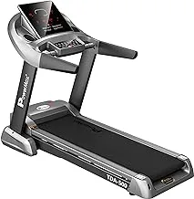 Powermax Fitness Tda-500 (6.0Hp Peak) Motorized Treadmill With Free Virtual Assistance, Automatic Lubrication, Home Use, Automatic Incline & 3D Smart Touch Screen, Grey