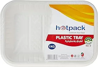 Hotpack Plastic Rectangular Tray, No.2 - 1 Kg, 1 Units