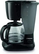 Hommer Coffee Maker, 1.25 Liters - Hsa241-01, Black, min 2 yrs warranty