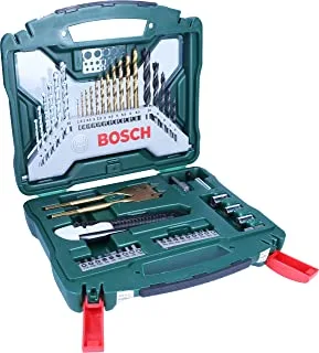 BOSCH - X-Line Drill and Screwdriver bit Set, 50 pieces, Suitable for materials: Masonry, Metal, Wood