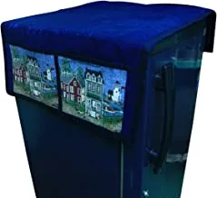 غطاء علوي للثلاجة مخملي من Kuber Industries - أزرق