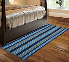 Heart Home Cotton Bedside Runner/Kitchen Runner, Home Bedroom, Floor Rug, Living Room 144 x 55 Cm (Blue) - CTHH7486