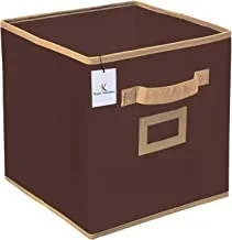 Kuber Industries Cloth Storage Box Unit|Closet Wardrobe Organizer|Baby Clothes Organizer|Storage Box For Toys, Clothes (Coffee)