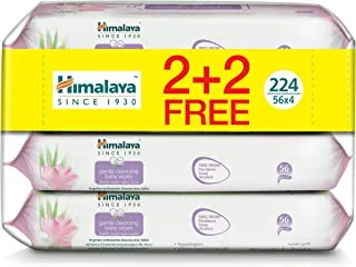 Himalaya Gentle Cleansing Baby Wipes Alcohol & Paraben Free For Sensitive Skin - 224 Wipes