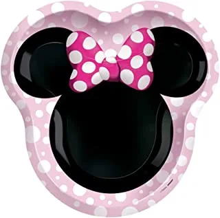 Minnie Mouse Shaped Lunch Paper Plates (8 Pcs) - 1 Pack