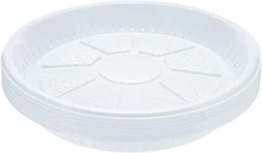 Hotpack Premium Quality Disposable Plastic Plates 9 Inches- 25Pcs (6291101711115)