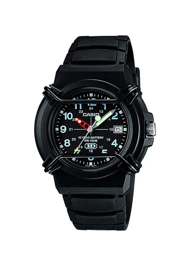 CASIO Men's Silicone Analog Wrist Watch HDA-600B-1BVDF - 41 mm - Black