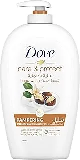DOVE Care & Protect Pampering Hand Wash, 100% sensitive skin friendly, Shea Butter & Vanilla, With ¼ moisturising cream, 500ml