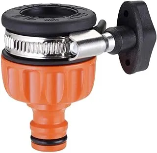Claber 8525 - Smooth Tap Connector - For taps with round spouts (ext. Ø min. 15 max. 20 mm). With metal clip to fasten it safely to the tap